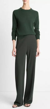 Vince - High-Waist Crepe Bias Pant - Verde