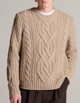 Vince - Mega Cable Extrafine Merino Wool-Blend Sweater - Oatmeal