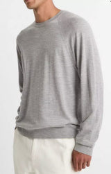 Vince - Men's Featherweight Wool-Cashmere Crew Neck Sweater -  Grey