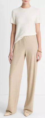 Vince - Italian Wool-Blend High-Waist Bias Pant - Oatmeal