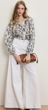 Veronica Beard - Vicki Extra-Wide-Leg Jean - White