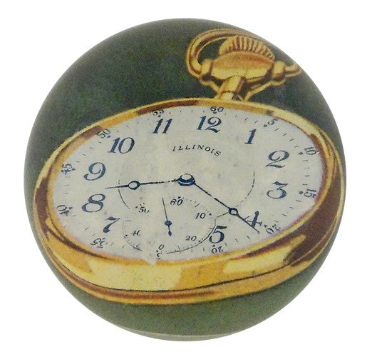 John Derian - Dome Paperweight - Pocket Watch