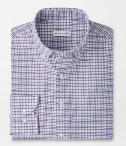 Peter Millar - Wayne Performance Twill Sport Shirt - Blue Freesia