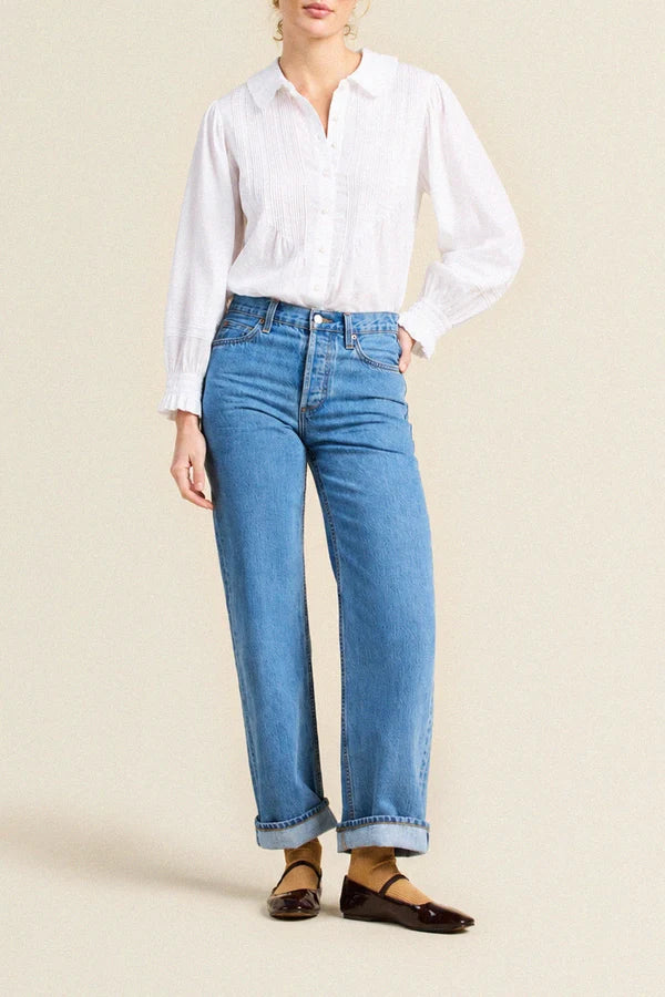 Trovata Birds of Paradise- Francesca Blouse- White Voile