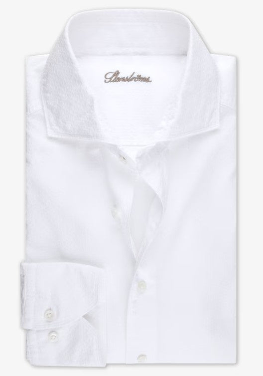 Stenstroms - Men's Textured Shirt - White