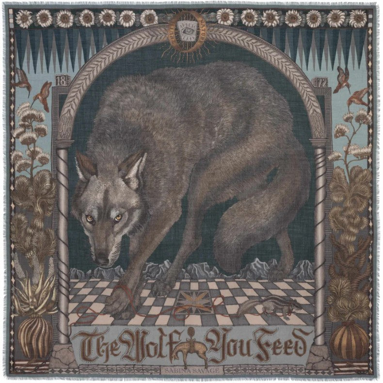 Sabina Savage - The Wolf You Feed Silk Twill - Square