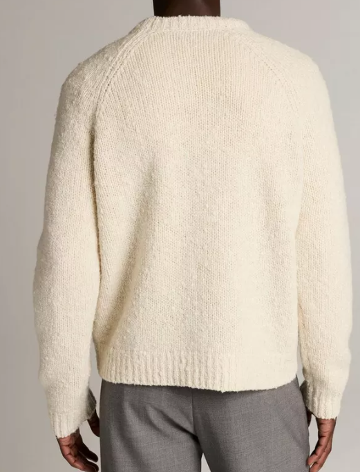 Vince - Italian Merino Wool-Blend Bouclé Raglan-Sleeve Sweater - Bone