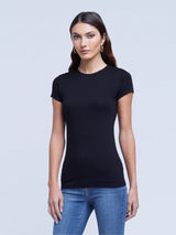 L'Agence - Ressi Short Sleeve Crew Neck Tee