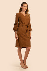 Trina Turk - Priya Suede Dress - Cognac
