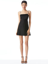 Alice and Olivia - Sutton Embellished Strap Mini Dress - Black