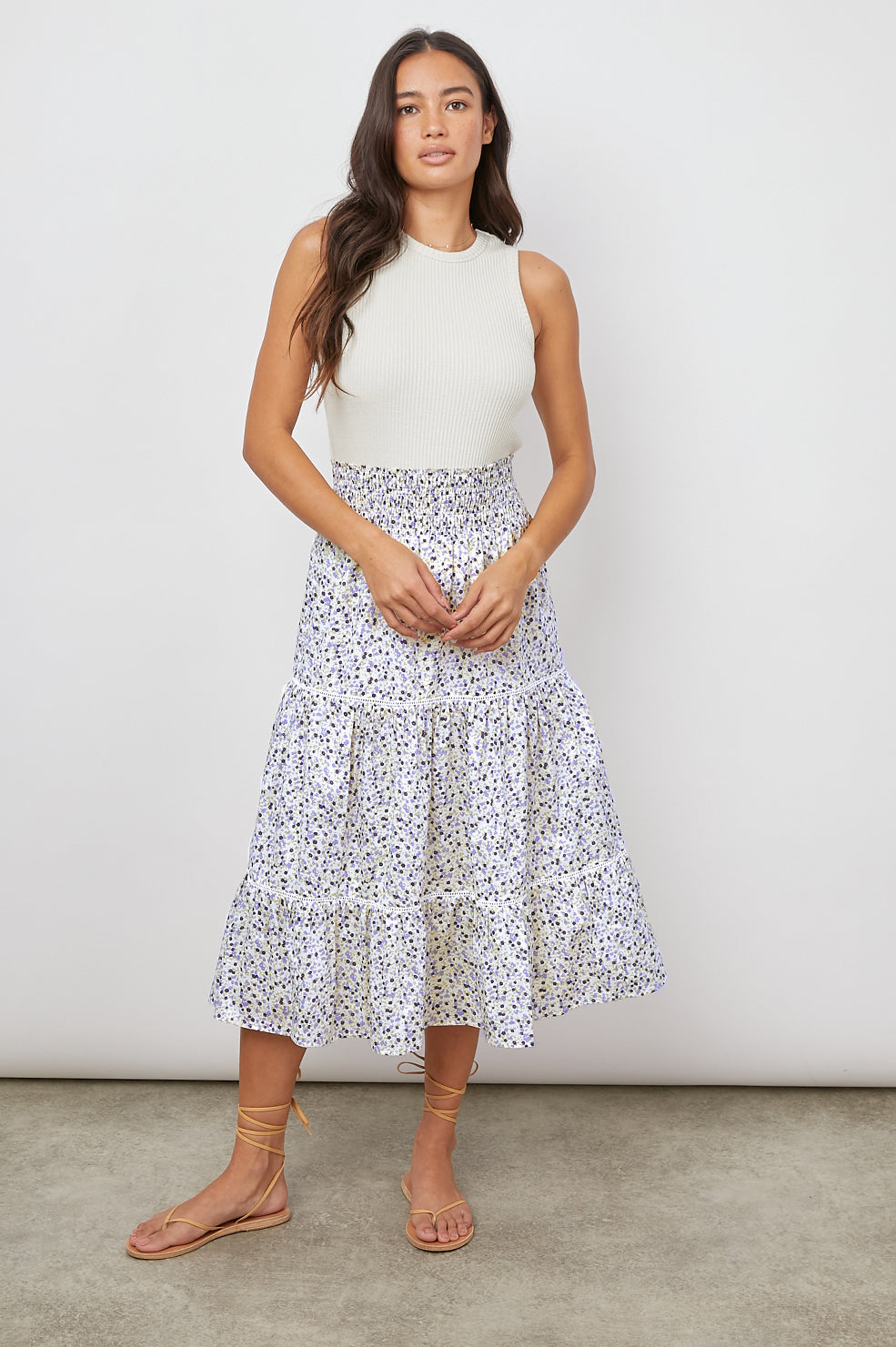 Rails - Edina Skirt - Watercolor Buds