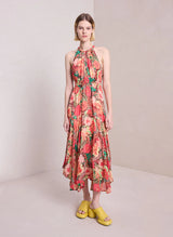 A.L.C. - Ellie Silk Midi Dress - Bronze/Agave Multicolor