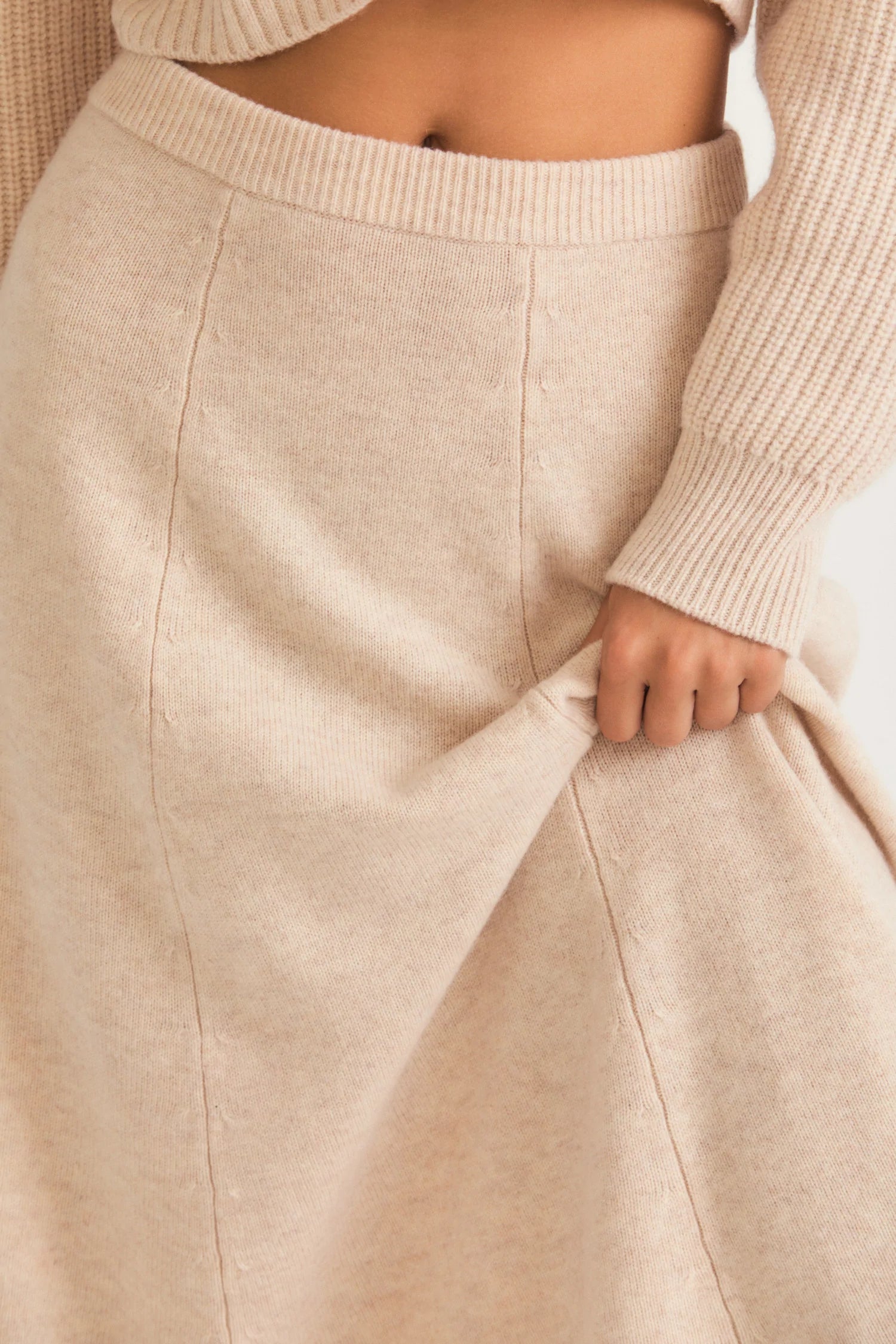 Love Shack Fancy - Hardin Midi Skirt - Wheat