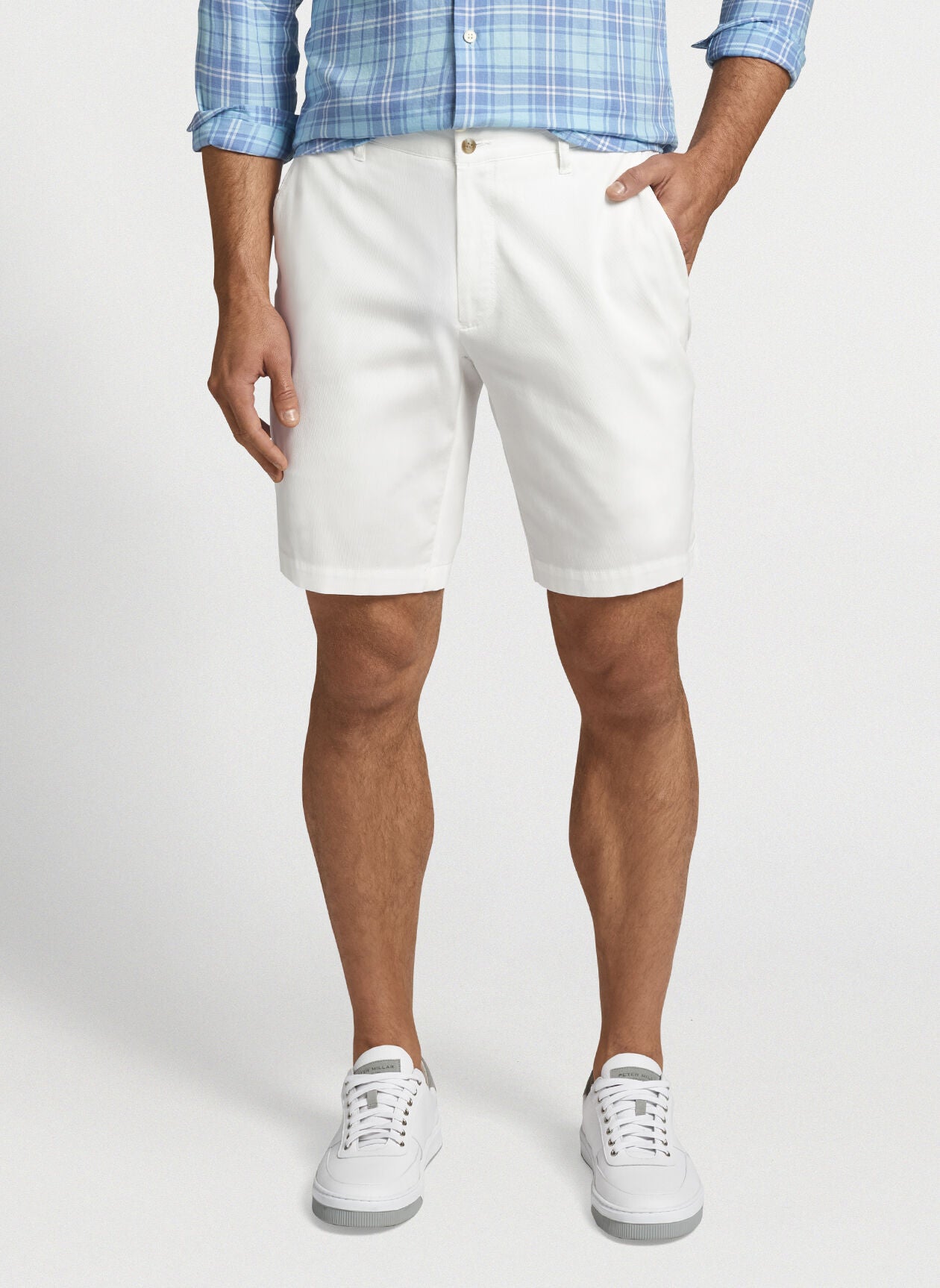 Peter Millar - Bedford Cotton-Blend Shorts - White Sand