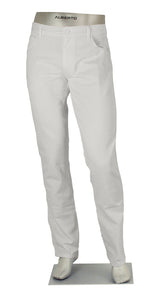 Alberto - Pipe Denim T400 Light Weight Jean - White