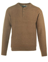 Schott NYC- Button Henley Sweater- Cream