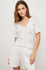 Rails - Cara V Neck Tee - Celestial Stars