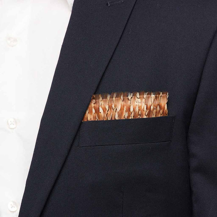 Brackish - Bevy Pocketsquare - Quail Feathers