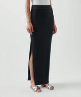 ATM - Modal Rib Side Slit Maxi Skirt - Black