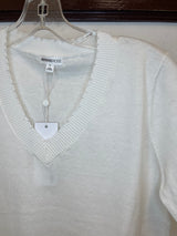 Minnie Rose - Cotton Cashmere Frayed Tee