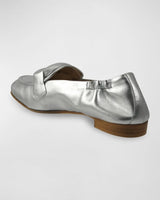 Ron White - Fibi Metallic Leather Flat Loafer - Silver
