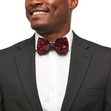 Brackish - Rosebud Bow Tie - Maroon Goose Feathers