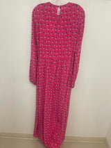 DVF - Sydney Maxi Dress - Twisted Geo Signature Pink