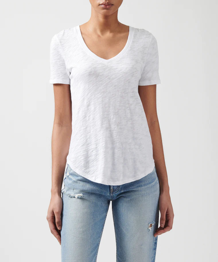 ATM - Slub Jersey Schoolboy V-Neck Tee